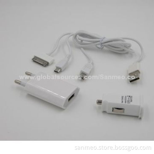 USB charger for Apple iPhone/Micro USB/mini USB, for mobile phone and digital devicesNew